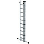 Aluminium 3-delige opsteekladder  - met stabilisatiebalk/werkhoogte 8 m/ladderlengte uitgeschoven 6.98 m/ladderlengte ingeschoven 3 m/aantal sporten 3x10/breedte ladder 500 mm