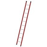 Kunststof enkele ladder - zonder stabilisatiebalk/werkhoogte 4,1 m/ladderlengte 3 m/aantal sporten 10/breedte ladder 420 mm