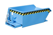 Mini-Kiepcontainer type MGU 230 - ca. 1385x680x450 mm (lxbxh)/draagkracht 750 kg/inhoud ca. 0,23 (m³)/hoogte kiepzijde 350 mm/extreem lage bouwhoogte