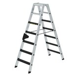 Aluminium trap tweezijdig oploopbaar met clip step R13 - werkhoogte 3.150 mm/totale hoogte 1.610 mm/aantal treden 2x7/belastbaar tot 250 kg