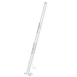 Aluminium 3-delige optrekladder - met stabilisatiebalk/werkhoogte 11.9 m/ladderlengte uitgeschoven 10.8 m/ladderlengte ingeschoven 4.7 m/aantal sporten 3x16/breedte ladder 470 mm