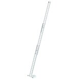 Aluminium 3-delige optrekladder - met stabilisatiebalk/werkhoogte 13.6 m/ladderlengte uitgeschoven 12.5 m/ladderlengte ingeschoven 5.3 m/aantal sporten 3x18/breedte ladder 470 mm