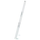 Aluminium 3-delige optrekladder - zonder stabilisatiebalk/werkhoogte 10.8 m/ladderlengte uitgeschoven 9.7 m/ladderlengte ingeschoven 4.1 m/aantal sporten 3x14/breedte ladder 470 mm