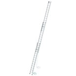 Aluminium 3-delige optrekladder - zonder stabilisatiebalk/werkhoogte 11.9 m/ladderlengte uitgeschoven 10.8 m/ladderlengte ingeschoven 4.7 m/aantal sporten 3x16/breedte ladder 470 mm