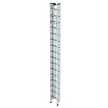 Aluminium 3-delige optrekladder - zonder stabilisatiebalk/werkhoogte 11.9 m/ladderlengte uitgeschoven 10.8 m/ladderlengte ingeschoven 4.7 m/aantal sporten 3x16/breedte ladder 470 mm