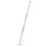 Aluminium 3-delige optrekladder - met Nivello stabilisatiebalk/werkhoogte 11.9 m/ladderlengte uitgeschoven 10.8 m/ladderlengte ingeschoven 4.7 m/aantal sporten 3x16/breedte ladder 470 mm