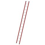 Kunststof enkele ladder - zonder stabilisatiebalk/werkhoogte 5,3 m/ladderlengte 4,14 m/aantal sporten 14/breedte ladder 420 mm