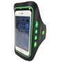 Tunturi Sport Telefoonarmband - Sportarmband - Hardloop armband - Smartphone armband - met Ledverlichting Groen