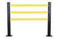 Middenstaander DFFS-M-M voor flexibele veiligheidsrailing/voor binnen-en buiten gebruik/hoogte 1200 mm/voetplaat 225x225 mm/t.b.v. 3 railings/kleur: zwart