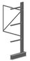 Aanbouwset draagarmstelling voor lichte lasten - 2000x400 mm/1 enkelzijdige staander met 3 draagarmen/enkelzijdig/184 kg per draagarm/leverbaar in diverse RAL kleuren