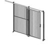 Enkele schuifdeur gaaspaneel/hoogte 2200 mm/breedte 1200 mm/maaswijdte 50x50x3,5 mm/leverbaar in diverse RAL kleuren