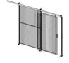 Enkele schuifdeur gaaspaneel/hoogte 2400 mm/breedte 1500 mm/maaswijdte 50x50x3,5 mm/leverbaar in diverse RAL kleuren