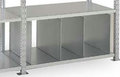 Plaatstalen hoge afscheidingen legbordstelling Adaptiv - afmetingen 218x300 mm (hxd)/kunnen ingeklemd worden tussen twee legborden/gegalvaniseerd