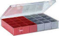 Assortimentsdozen type 4.03-afmeting 307x225x50 mm/met transparant deksel/met losse bakjes leverbaar in verschillende kleuren/verpakkingseenheid: 10 stuks