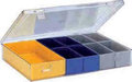 Assortimentsdozen type 4.08-afmeting 307x225x50 mm/met transparant deksel/met losse bakjes leverbaar in verschillende kleuren/verpakkingseenheid: 10 stuks