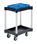 MZW 3 -Multifunctionele trolley met 2 bakken van polyethyleen - 953x535x713 mm/2 laadvlakken/draagvermogen 125 kg