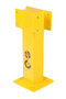 Middenstaander PM+50 voor veiligheidsrailing/voor buitengebruik/hoogte 500 mm/doorsnede 100x100 mm/verzinkt en poedercoating RAL 1023 geel
