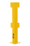 Hoekstaander PW+100 voor veiligheidsrailing/voor buitengebruik/hoogte 1000 mm/doorsnede 100x100 mm/verzinkt en poedercoating RAL 1023 geel