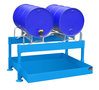 Vat-aftapstation type FAS-2 gelakt -  ca. 1300x1550x735 mm (bxdxh)/opvangvolume 220 liter/draagkracht 760 kg/opslag en aftappen van max. 2 vaten van 200 liter
