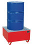 Opvangbak type AW-1/PE - ca. 815x815x470 mm (lxbxh)/opvangvolume 205 liter/max. 1 vat van 200 liter/met verzinkt rooster (draagkracht 1000 kg/m²)/PE-kunststofbinnenbak/klemframe