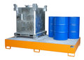 Opvangbak type AW 1000-10F - ca. 2690x1650x375 mm (lxbxh)/opvangvolume 1186 liter/max. 10 vaten van 200 liter of 2 containers (IBC) van 1000 liter/met verzinkt rooster (draagkracht 1000 kg/m²)