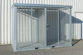 Gasflessen-container type GFC-E M4 verzinkt - ca. 3135x1570x2260 mm (lxbxh)/max. 78 gasflessen Ø 230 mm/met traanplaatbodem (draagkracht 1000 kg/m²)/afsluitbare vleugeldeur