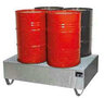 14851-Vatenpallet voor het opslaan van 2 vaten van 200 liter/afmetingen 1200x800x360 mm (bxdxh)/lekbakvolume 215 liter/verzinkt