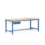 Werktafel met 1 schuiflade 52-7110-32, afmetingen 2000x1000 mm, tafelblad 25 mm met multiplex, Taurotec