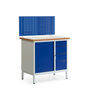 Kleine compacte werkbank stationair  51-2208-33, afmetingen 935x950x560 mm (hxbxd), met 4 schuifladen en sleufenplaat, Taurotec