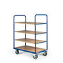 Etagewagen basic 120-1321, met 4 laadvlakken inhangbaar, laadvlak 1000x600 mm, Tauroflex
