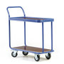 Magazijnwagen 10-1089-R62, laadvlak 1000x600 mm, met rand, luchtbanden, Rotauro