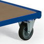 Platformwagen 120-1100, met 1 duwbeugel, laadvlak 850x500 mm, met bordlijst, Tauroflex