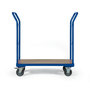 Platformwagen 120-1107, met 2 duwbeugels, laadvlak 1000x600 mm, zonder bordlijst, Tauroflex