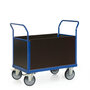 Platformwagen 103-1024, met 4 wanden van hout, laadvlak 850x500 mm, Tauroflex, platformwagen met 4 wanden, hout