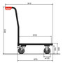 Vierhoekige roller 10-1080-R09, met 1 laadvlak van multiplex zonder rand, elastische banden, Tauroflex