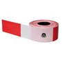 Afzetlint van gerecycled polyethyleen/lengte 500 m/breedte 80 mm/rood-wit geblokt/dubbelzijdig lichtecht bedrukt