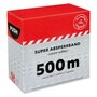 Afzetlint van zeer stevig polyethyleen/lengte 500 m/breedte 80 mm/rood-wit geblokt/dubbelzijdig lichtecht bedrukt