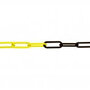 M-DEKO zichtketting van nylon lengte 50 meter/schakeldikte Ø 6 mm/schakelopening 53x13 mm/treklast 250 daN/kleur: geel-zwart