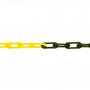 MNK-nylon afzetketting lengte 50 meter/schakeldikte Ø 6 mm/schakelopening 42x12 mm/testlast 200 daN/treklast 340 daN/kleur: geel-zwart
