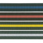 MORION Riempaal/hoogte 955 mm/bovendeel uit gelakt aluminium/zware, ronde metalen voetplaat met kunststofbekleding/zelfspannende riem/lengte riem 3 meter/riemkleur: zwart-zilver-zwart