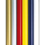 MORION Riempaal/hoogte 955 mm/bovendeel uit gelakt aluminium/zware, ronde metalen voetplaat met kunststofbekleding/zelfspannende riem/lengte riem 3 meter/riemkleur: zwart-zilver-zwart