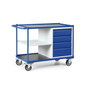 Werkplaatswagen 110-1023, met 1 kast + 1 legbord, laadvlak 980x600 mm, Tauroflex