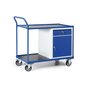Werkplaatswagen 110-1001, met 1 kast, laadvlak 980x600 mm, Tauroflex