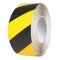Bodemmarkeringstape uit vinyl/PROline/voor binnengebruik/geschikt voor heftruckverkeer/lengte 25 meter/breedte 75 mm/kleur: geel-zwart
