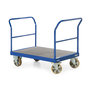 Zwaarlast platformwagen 24-2011, met 2 duwbeugels, laadvlak 1000x700 mm, Rotauro