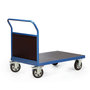 Zwaarlast platformwagen 24-1015, met 1 kopwand van hout, laadvlak 1000x700 mm, Rotauro, platformwagen met 1 kopwand, hout