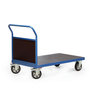 Zwaarlast platformwagen 24-1017, met 1 kopwand van hout, laadvlak 1600x800 mm, Rotauro, platformwagen met 1 kopwand, hout