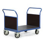 Zwaarlast platformwagen 24-1021, met 2 kopwanden van hout, laadvlak 1200x800 mm, Rotauro, platformwagen met 2 kopwanden, hout