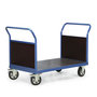Zwaarlast platformwagen 24-1022, met 2 kopwanden van hout, laadvlak 1600x800 mm, Rotauro, platformwagen met 2 kopwanden, hout