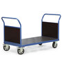 Zwaarlast platformwagen 24-1023, met 2 kopwanden van hout, laadvlak 2000x800 mm, Rotauro, platformwagen met 2 kopwanden, hout